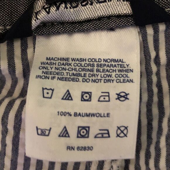 Lands End Seersucker Pants Womens 10 Blue Drawstring Waist Coastal Preppy Comfy - Picture 13 of 13